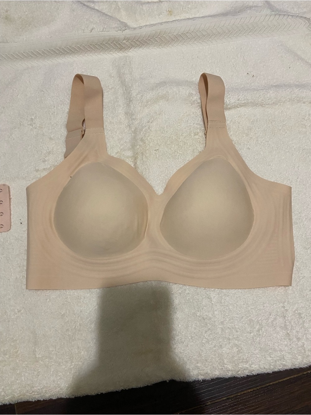 Bod Curven Breathable Luxe Full Figure Wirefree Bra Light Beige SZ M
